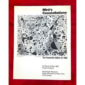 Miro’s Constellations Facsimile Edition 1959 Neuberger Museum Brochure 1983